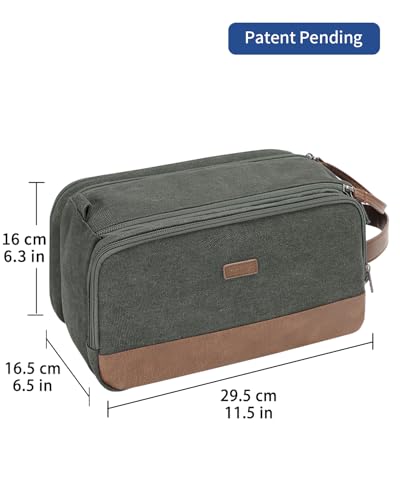 Travel Toiletry Bag for Men (L, Green / Large)