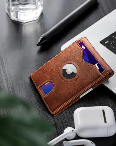 Airtag Wallet for Men (Brick Brown42)