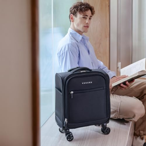 Underseat Carry On Luggage with Wheels (Black / Basic Underseat)