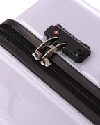 Luggage Lightweight and Durable Hardshell (white grid new / S(20in))