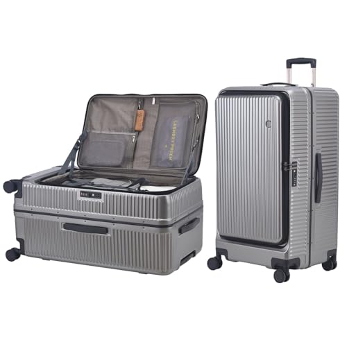 29 Inch Aluminum Frame Checked Luggage Top Opening (Gray / 29 Inch)