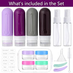 16pack Travel Bottles for Toiletries (16PCS/Purple)