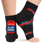 Ankle Compression Sleeve with Cooling Effect (Arctic Black / 20-30mmHg / 1 Pair / Large)