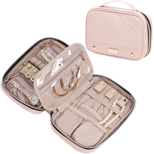 Travel Jewelry Case Organizer (Pink / Small)