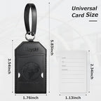 3 Pack Luggage Tags for Suitcases Bag Tag (Black Global)