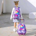 Kids Luggage for Girls (Purple-02)