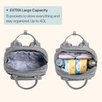 Extra Large Diaper Bag Backpack (Light Gray)