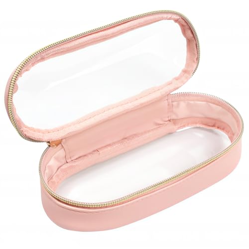 Clear Makeup Brush Holder (Slim Pink)