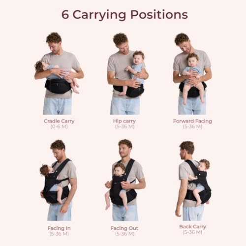Baby Carrier with Hip Seat (AirMesh Black)