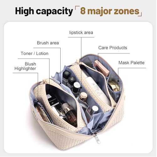 Travel Makeup Bags for Women (03-B-Apricot)