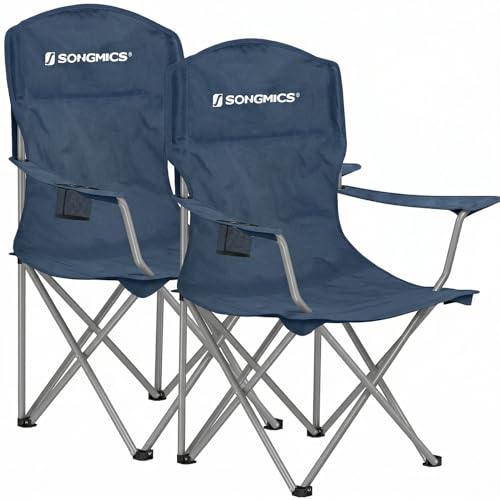 Set of 2 Folding Camping Chairs (Blue / 2PC (21.3"D x 33.9"W x 38.2"H))