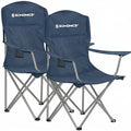 Set of 2 Folding Camping Chairs (Blue / 2PC (21.3"D x 33.9"W x 38.2"H))
