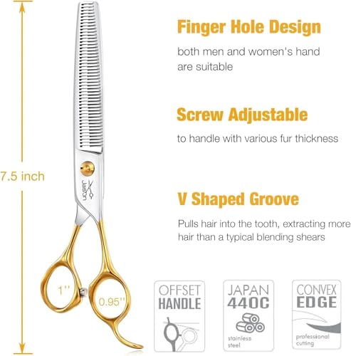 Dog Grooming Thinning Scissors (Gold / 7)