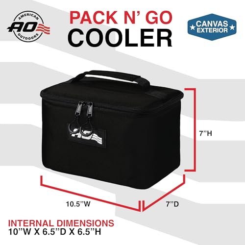 Pack N' Go Canvas Lunchbox Soft Cooler with High (Black)