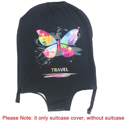Thicker Luggage Cover Elastic Suitcase Cover Protector Fits 18 (Butterfly / L)