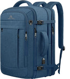 55L Big Capacity Carry On Backpack Large Travel Backpack for Men (Blue / 18.4 Inch (22''x14''x11''))