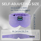 Sleep Mask Bluetooth 5.4 Headphones Soft Wireless Headband Eye Mask Blackout with Microphone (Lilac)