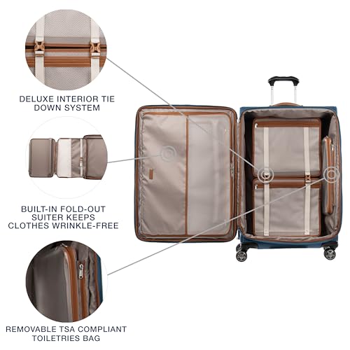 Platinum Elite Checked Luggage Spinner (Checked-Large 29-Inch / Coastal Blue)