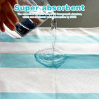 2 Pack Microfiber Beach Towel (2 Pack- Blue Brown / 75”x 35”)