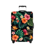 Tropical Flowers Luggage Cover Washable Suitcase Protector Anti (Tropical Flowers / M(24-26inch suitcase))
