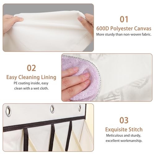 2 Pack Over the Door Shoe Organizers (BEIGE / 28+ Pairs)