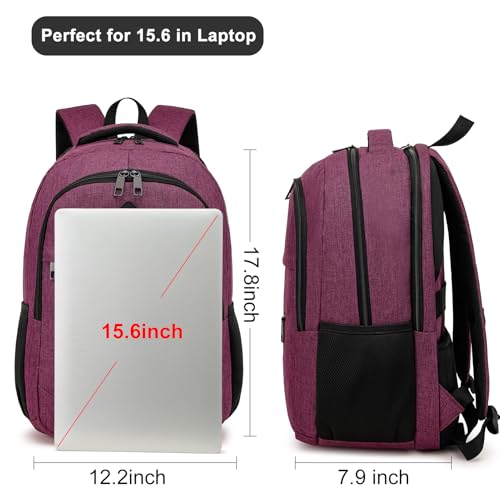 Backpack for Girls Women (Red / 15.6 Inch)