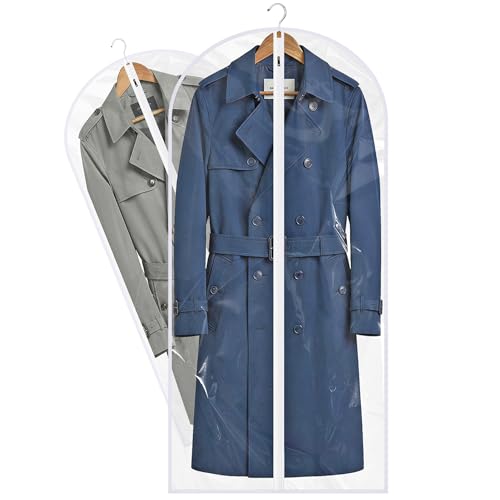 All Clear Garment Bags for Travel (48" -2 Pack)