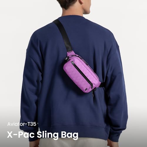 1.5L X Pac Sling Bag with RFID Blocking Crossbody Pack for Men Women (X-Pac Purple / 1.5L)