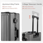 20 Inch Top Opening Zipperless PC Carry On Luggage (Grey / 20 inch)