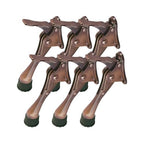 6 Stoppers Kickdown Door Stop for Bottom of Door (Antique Bronze / 4 INCH X 6 PACK)