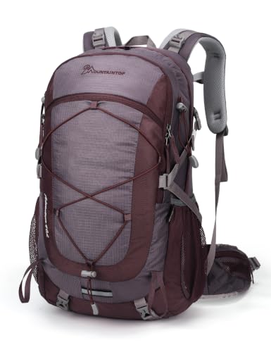 40L Hiking Backpack Daypack Travel Camping Bag for Men&Women (Dark Purple-40l / 40L)