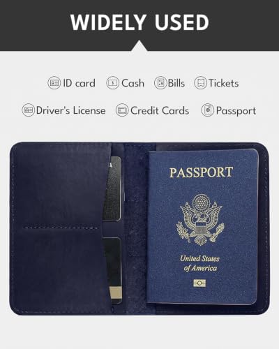 Passport Holder for Travel (Midnight Navy)