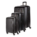 7272 Energie Expandable Hardside Luggage with Spinner Wheels and TSA Lock (3-Piece Set (19/24/27) / Black)