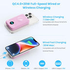 Magnetic Portable Charger for iPhone (Pink)
