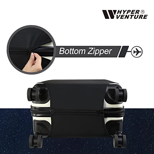 Travel Luggage Cover Suitcase Protector Fits 27 (Black / L)