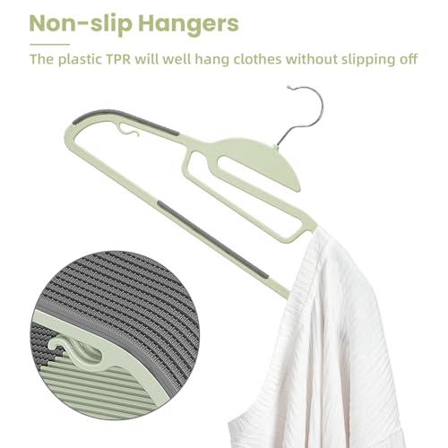 Plastic Hangers 50 Pack with Non (Matchagreen / 50 pack)