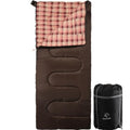 Cotton Flannel Sleeping Bag for Camping (Pink With 2lbs Filling)