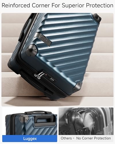 28 Inch Checked Luggage with Spinner Wheels (Checked-Large 28-Inch / Cherry)