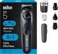 All-in-One Style Kit Series 5 5471, 8-in-1 Trimmer for Men with Beard Trimmer, Body Trimmer for Manscaping, Hair Clippers & More, Ultra-Sharp Blade, 40 Length Settings, Waterproof (Black / 10 Piece Set)