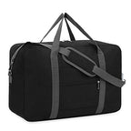 For Spirit Airlines Personal Item Bag 18x14x8 Foldable Travel Duffel Bag Packable Duffle for Traveling Carry on Luggage for Women and Men 30L (Black / 30L)