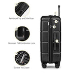 Luggage Sets 2 Piece Suitcase Set Hardshell 20 inch (Black / 2-Piece Set (20/24))