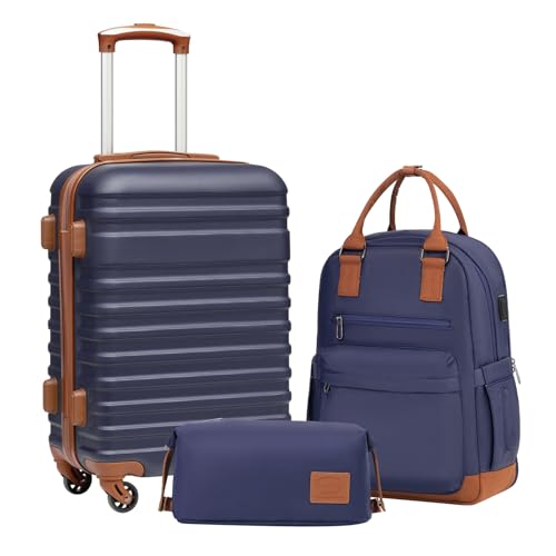 Luggage Set Hardside Suitcase (3 piece set (BP/TB/20) / Navy)