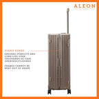 30" All Aluminum Checked Spinner Luggage (30 Inches / Bronze)
