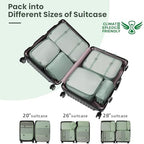 10 Set Packing Cubes Various Sizes Packing Organizer for Travel Accessories Luggage Carry On Suitcase (10-Matcha Green / 10 Set-full Mesh)