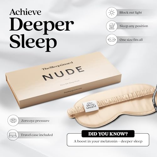 Pure Silk Sleep Mask [100% 6A Mulberry Silk (Nude Beige)