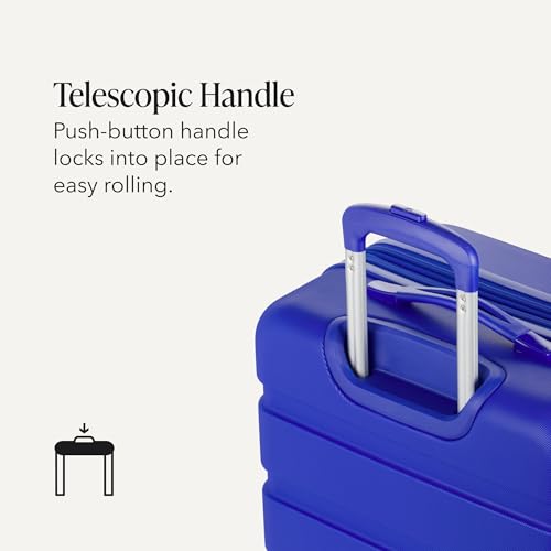 7366 Signature Hardside Expandable Luggage with Spinner Wheels (Checked-Medium 23-Inch / Cobalt)