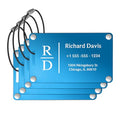 Luggage Tags for Suitcases 4 Pack (Aluminum Blue)