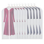 Coat Cover for Storage Garment Bags for Hanging Clothes 54 in 10Pack (54"-10pcs)