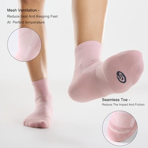 6 Pack Women's Ankle Socks with Cushion (Medium / Colorful)