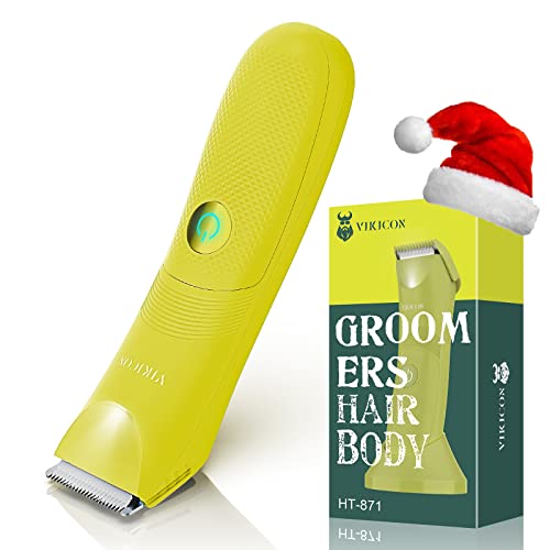 Unisex Hair Trimmer with Adjustable Guards (Yellow)